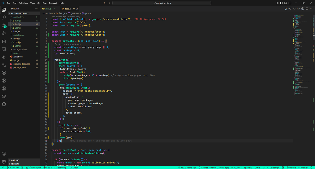 node js code with astrobloom theme 2