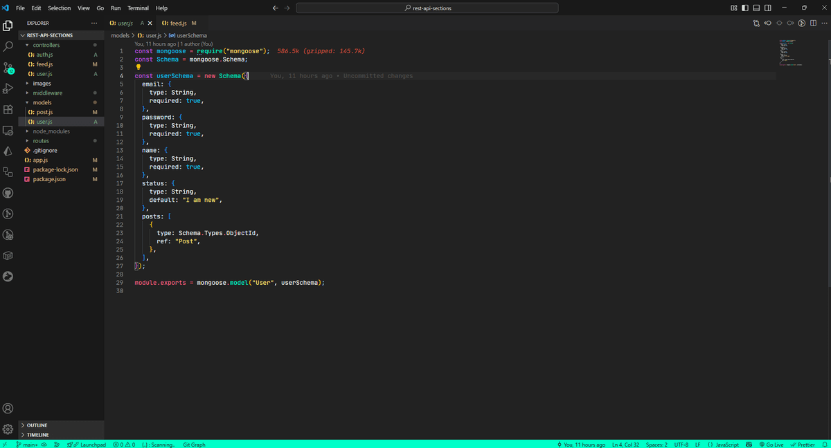 node js code with astrobloom theme
