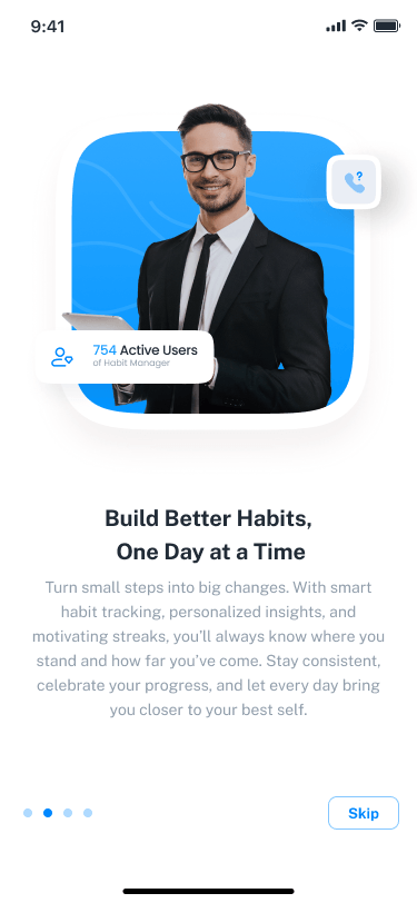 Branded animated splash and onboarding direction